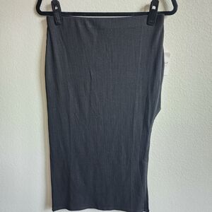 Forever 21 Black Ribbed Pencil Skirt